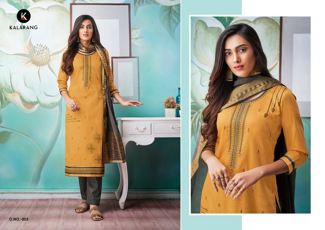 Kalarang Presents Amrut Vol-2 Cotton Silk Embroidery Work Salwar Suits Wholesaler