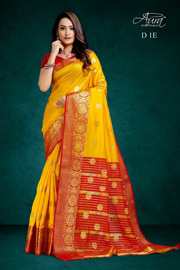 Aura Sarees Presents Shagun Vol-1 Traditional Wear South Indian Style Cotton Silk Sarees Catalogue Wholesaler