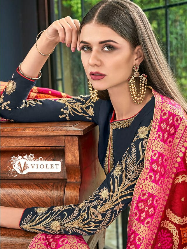 Swagat Presents Violet 6201 To 6214 Designer Pakistani Style Sharara Salwar Suit Catalogue Wholesaler