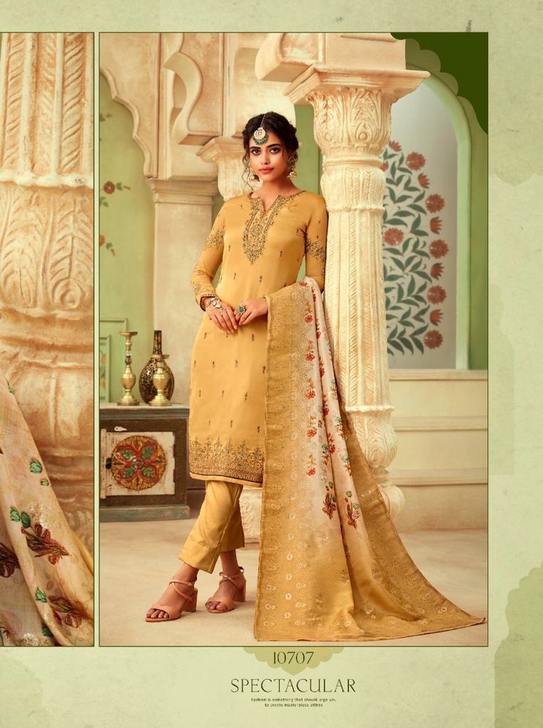 Glossy Presents Maheera Satin Georgette Designer Party Wear Straight Salwar Suit Catalogue Wholesaler