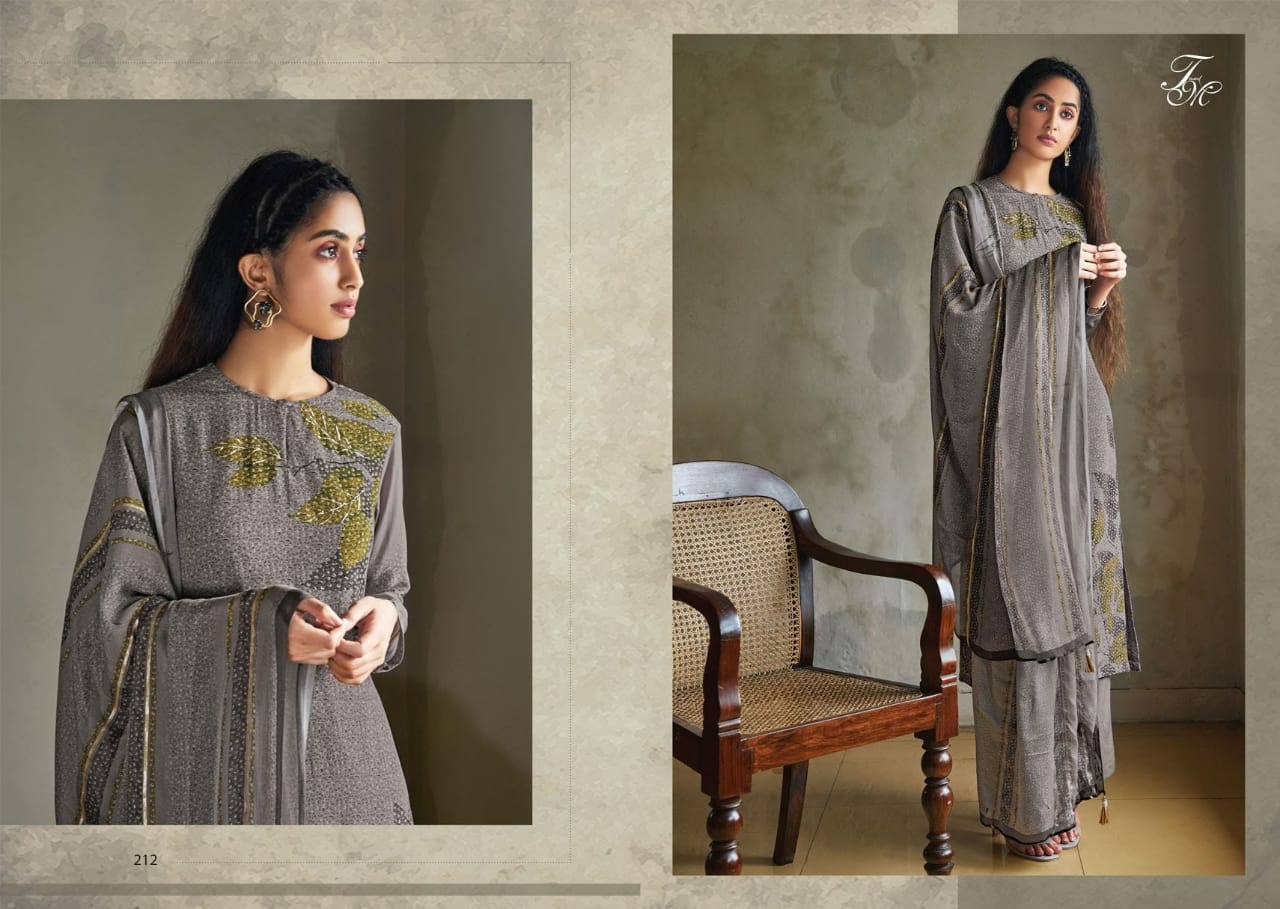 T And M Presents Knots Pure Crepe Digital Printed Handwork Designer Party Wear Salwar Suit Catalogue Wholesaler