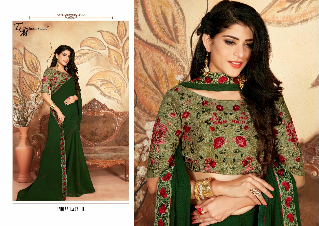 T And M Presents Indian Lady Fancy Designer Heavy Blouse Concept Sarees Catalogue Wholesaler