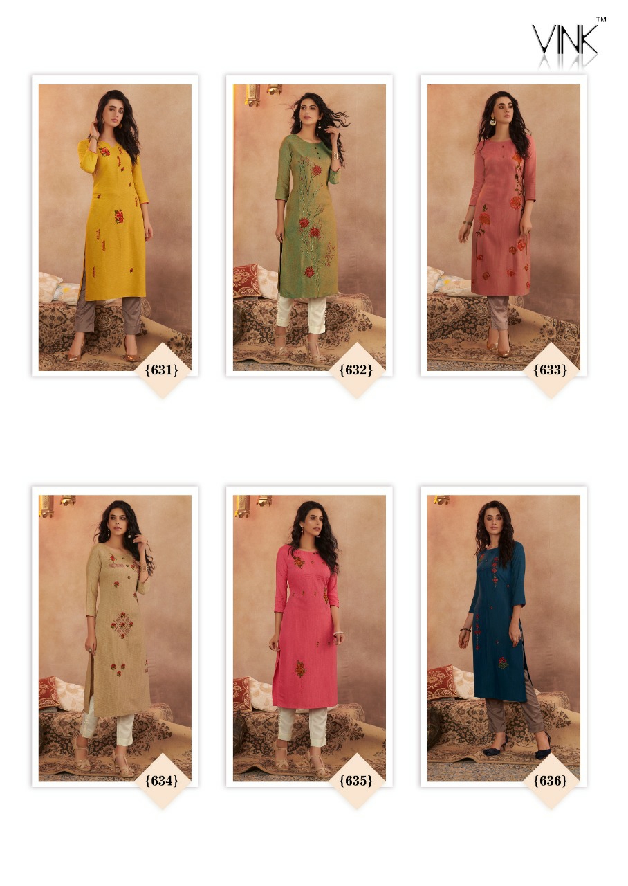Vink Presents Venice Vol-7 Beautiful Designer Viscous Kurtis With Plazzo Collection At Wholesale