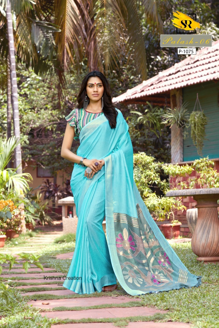S.r.sarees Presents Palash Vol 6 Pure Lilen Silk Indian Ethnic Wear Collection