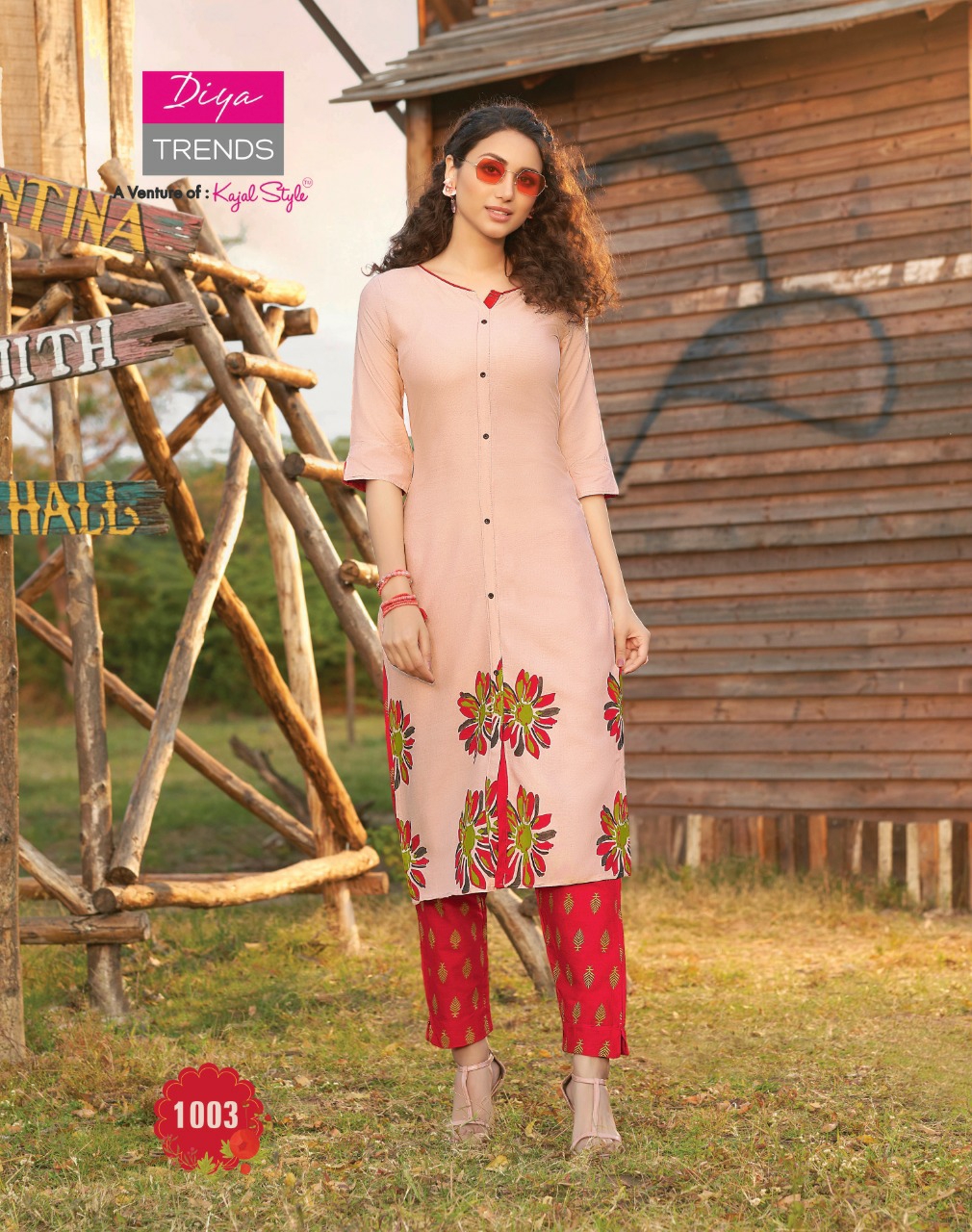 Diya Trends Presents Fusion Vol-1 Summer Wear Special Rayon Cotton Printed Kurtis With Plazzo Collection At Wholesale