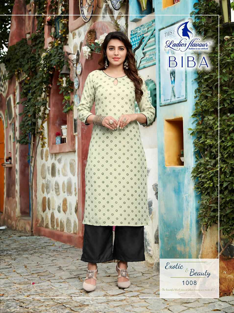 Ladies Flavour Presents Biba Vol-1 Fancy Cotton Kurtis With Plazzo Collection At Wholesale
