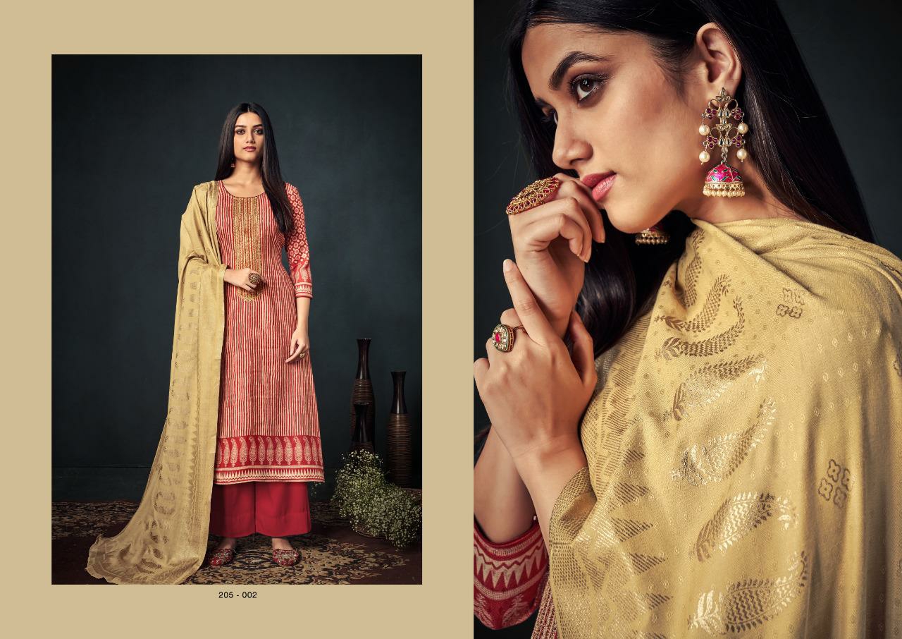 Sargam Print Presents Nigah Pure Pashmina Digital Colourfull Plazzo Style Salwar Suit Catalogue Wholesaler