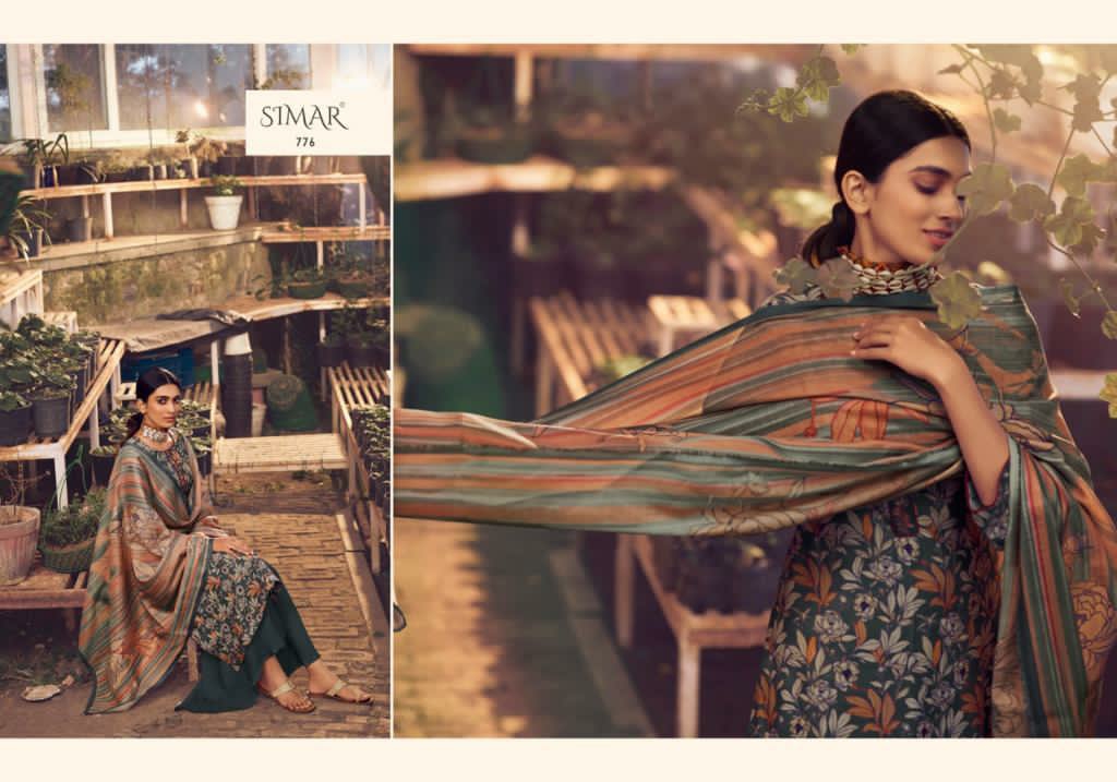 Glossy Presents Gunjan Pure Pashmina Digital Print Plazzo Salwar Suit Wholesaler