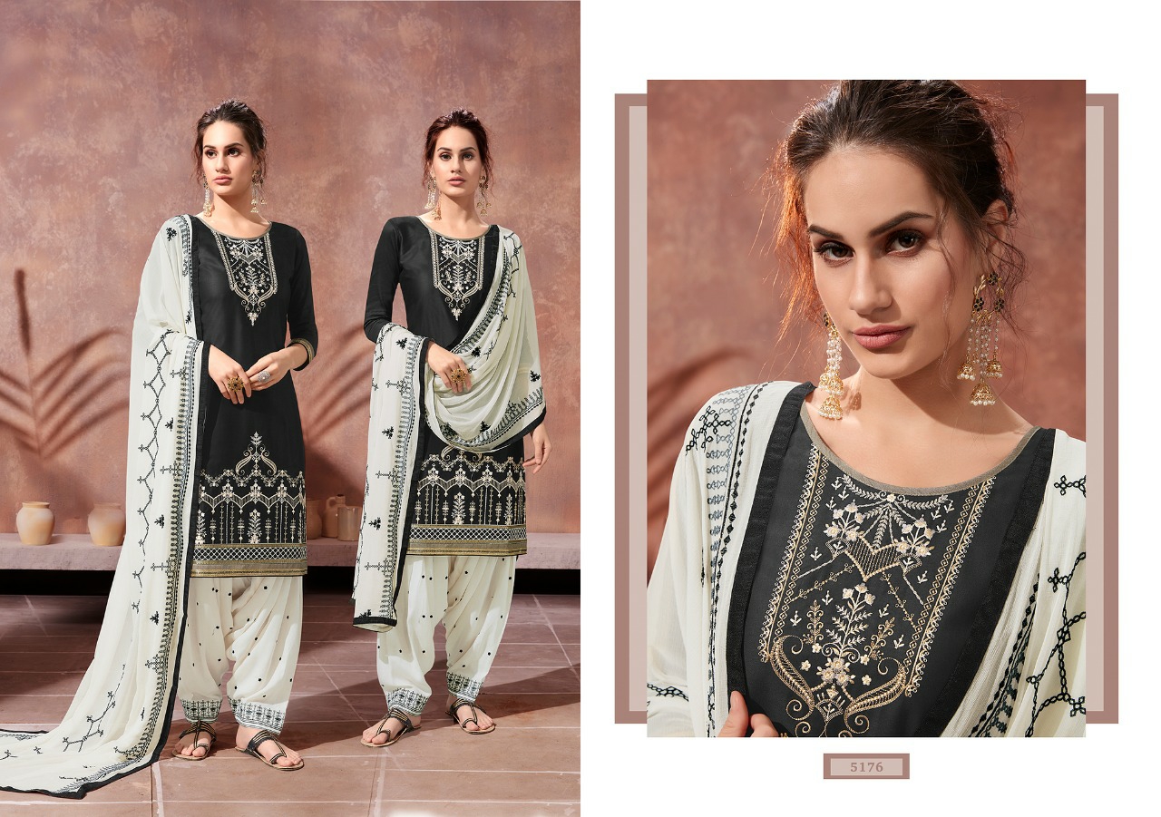 Kessi Presents Patiala House Vol-73 Cotton Satin With Embroidery Work Punjabi Style Patiala Salwar Suit Catalogue Wholesaler