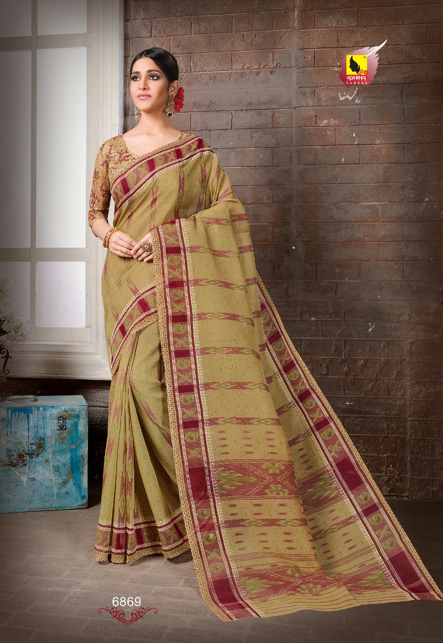 Ashika Sarees Presents Alisha Vol-8 Daily Wear Cotton Silk Sarees Catalog Wholesaler