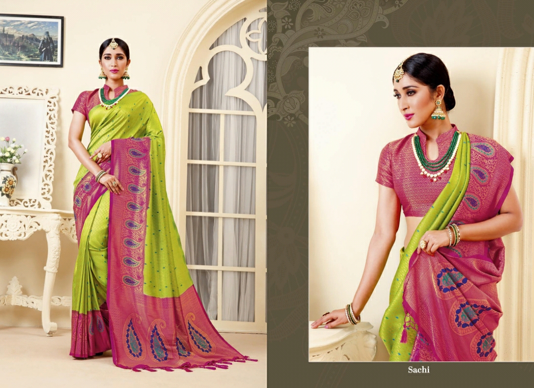 Reynolds Presents Swaragini Beautiful Fastive Pure Banarasi Silk Sarees Catalog Wholesaler