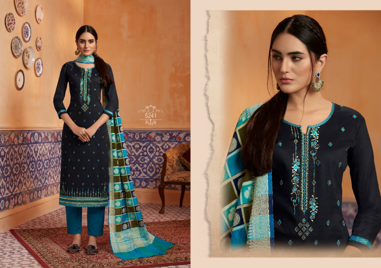 Kessi Presents Mahotsav Vol-4 Jam Silk Embroidery Work Party Wear Straight Salwar Suit Catalogue Wholesaler