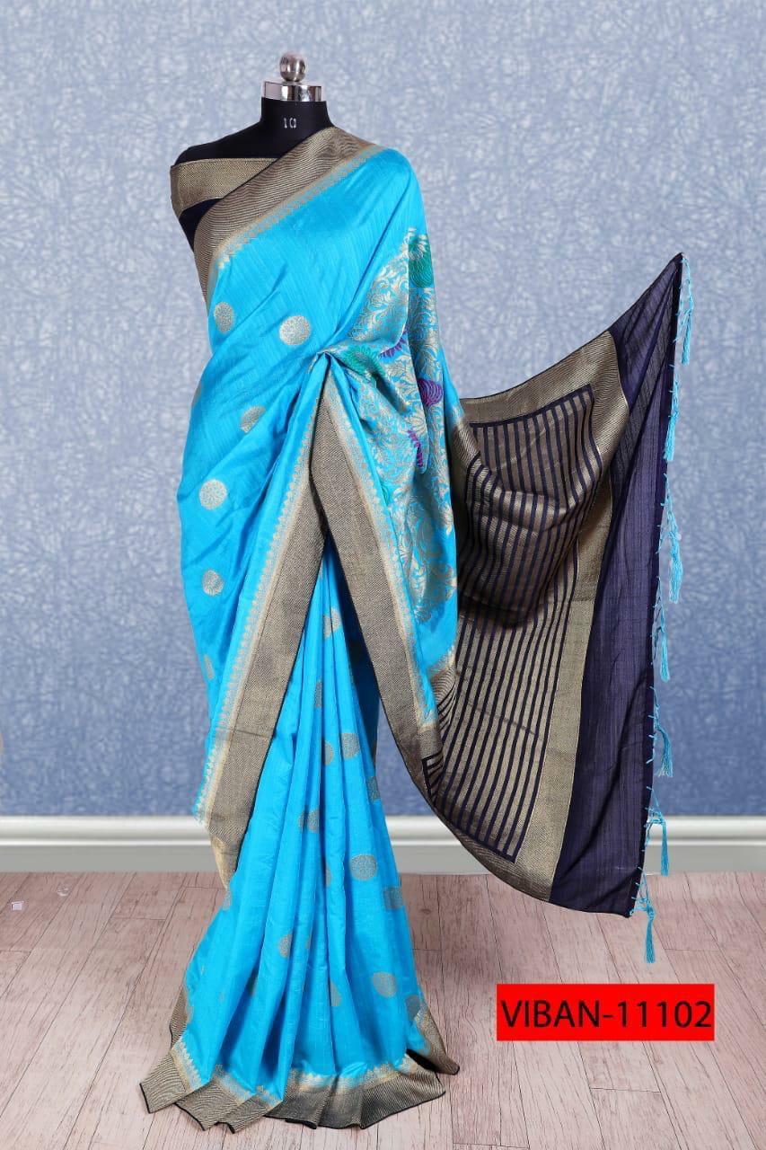 Mintorshi Presents Viban Traditional Wear Banarasi Silk Sarees Catalog Wholesaler
