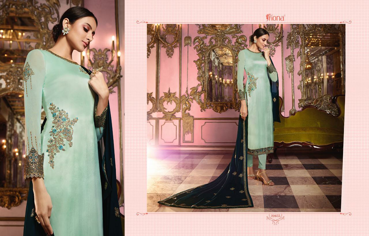 Fiona Presents Norita Heavy Dupatta Exclusive Designer Party Wear Straight Salwar Suit Catalog Wholesaler