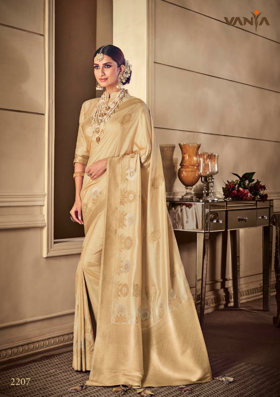 Vanya Designer Presents 2201 To 2209 Indian Traditional Wear Dola Silk Sarees Catalog Wholesaler