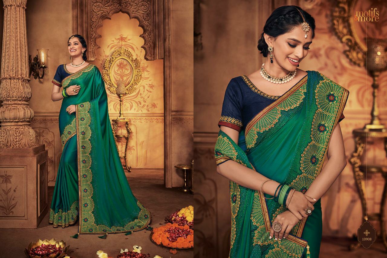 Motif And More Vol-9 10901 To 10916 Exclusive Designer Party Wear Silk Sarees Catalogue Wholesaler And Exporters