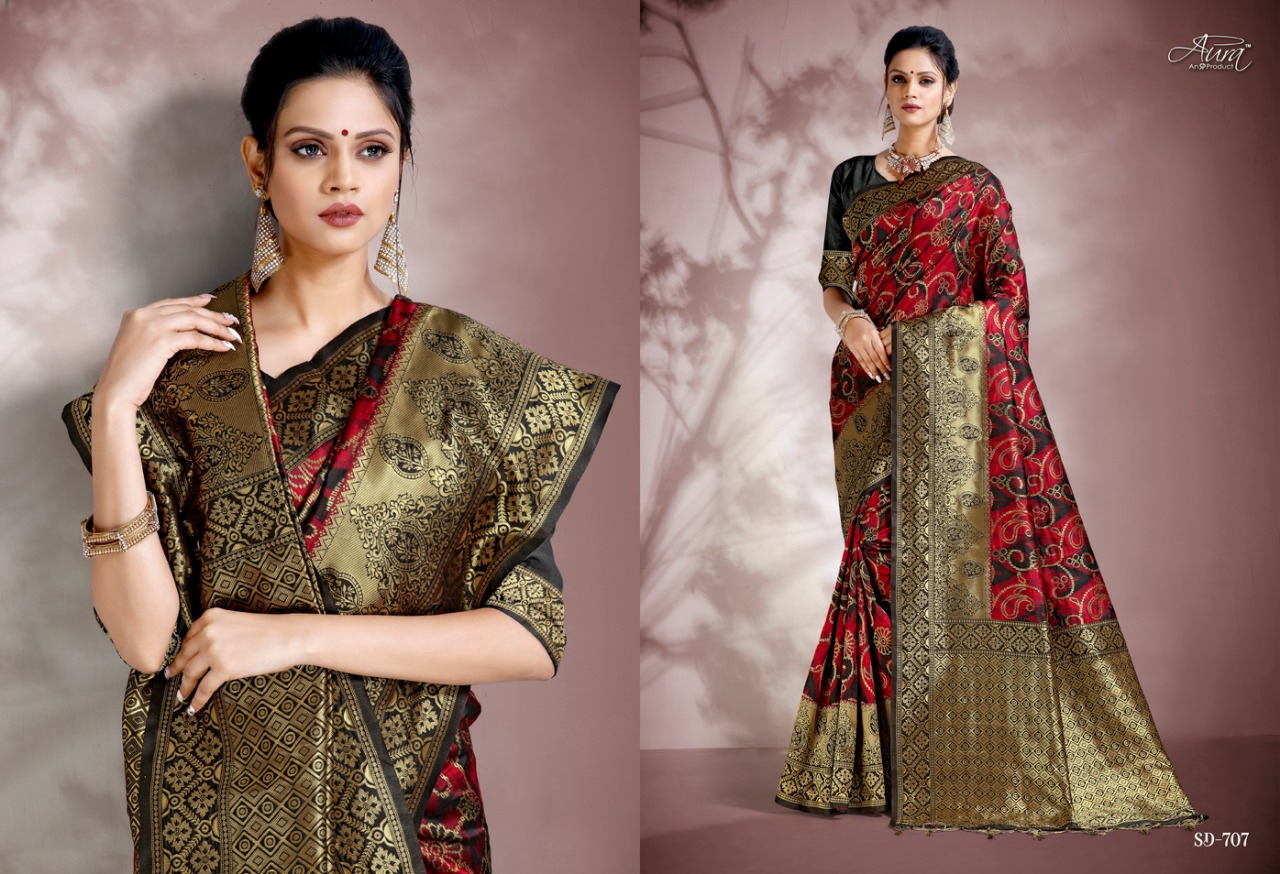 Aura Sarees Presents Reva Traditional Wear Silk Sarees Catalogue Wholesaler
