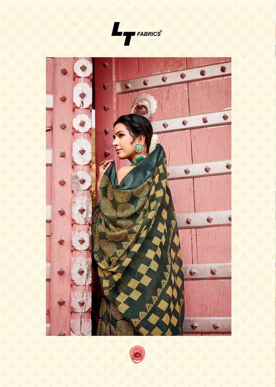 Lt Sarees Presents Swastika Daily Basis Line Satin Patta Printed Sarees Catalogue Wholesaler