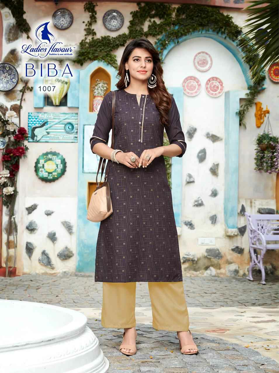 Ladies Flavour Presents Biba Vol-1 Fancy Cotton Kurtis With Plazzo Collection At Wholesale