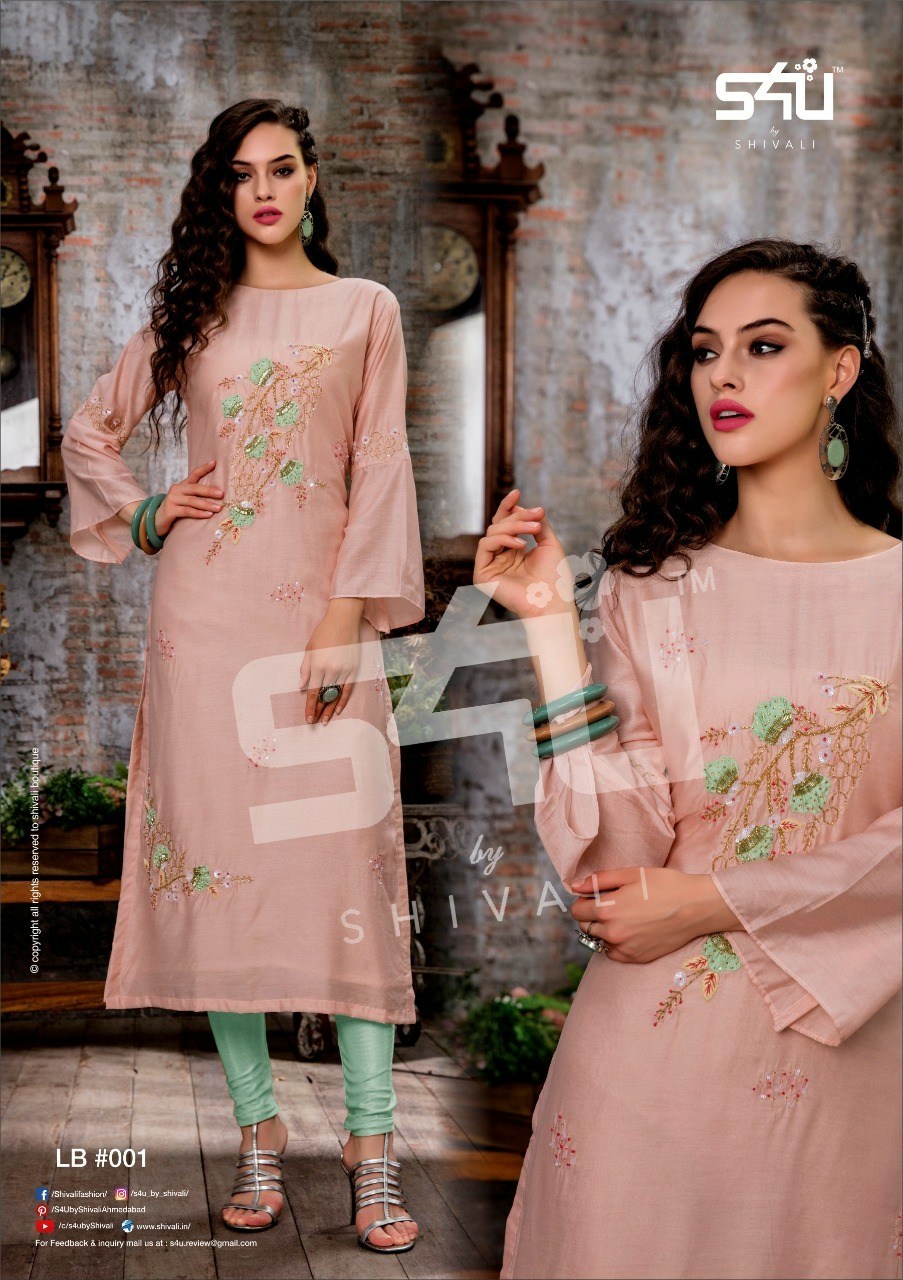 S4u Presents Shivali La Bella Party Wear Muslin Colorful Long Kurtis Catalog Wholesaler