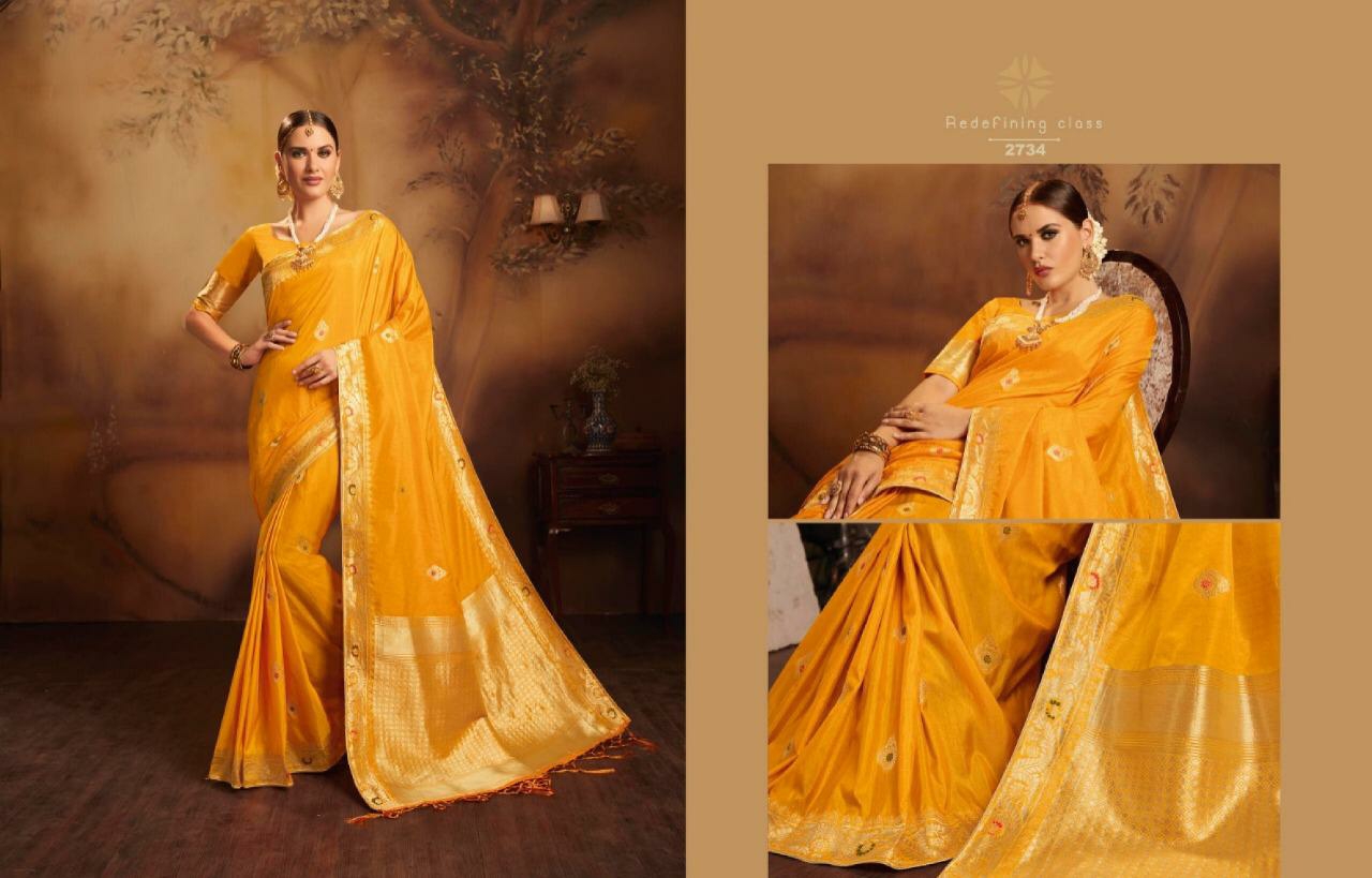 Kessi Sarees Presents Bombay Silk Beautiful Designer Party Wear Jacquard Silk Sarees Catalog Wholesaler