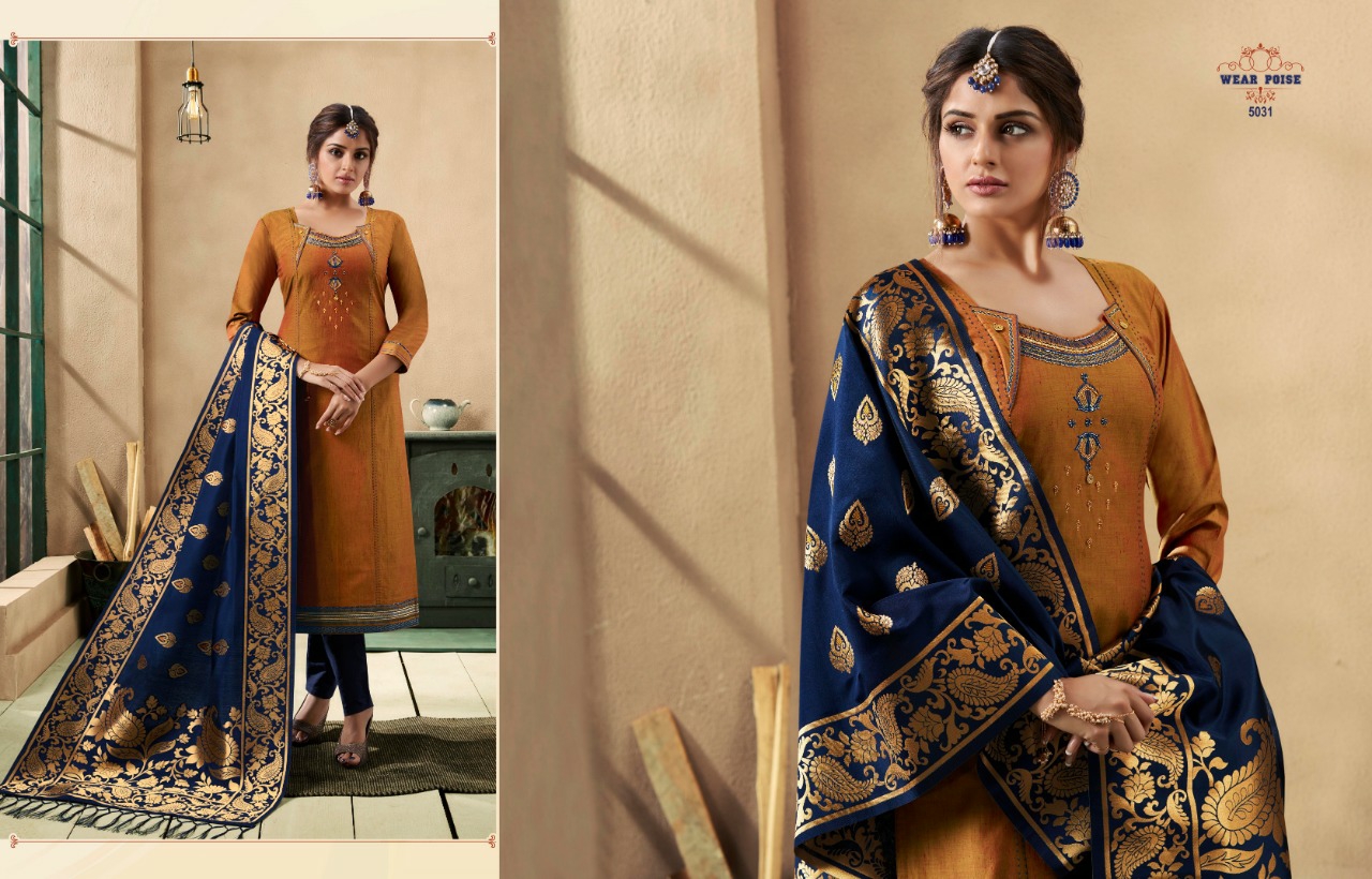 Rangoon Presents Paridhan Exclusive Collection Of Silk Khatli Work Straight Salwar Suit Readymade Catalogue Wholesaler