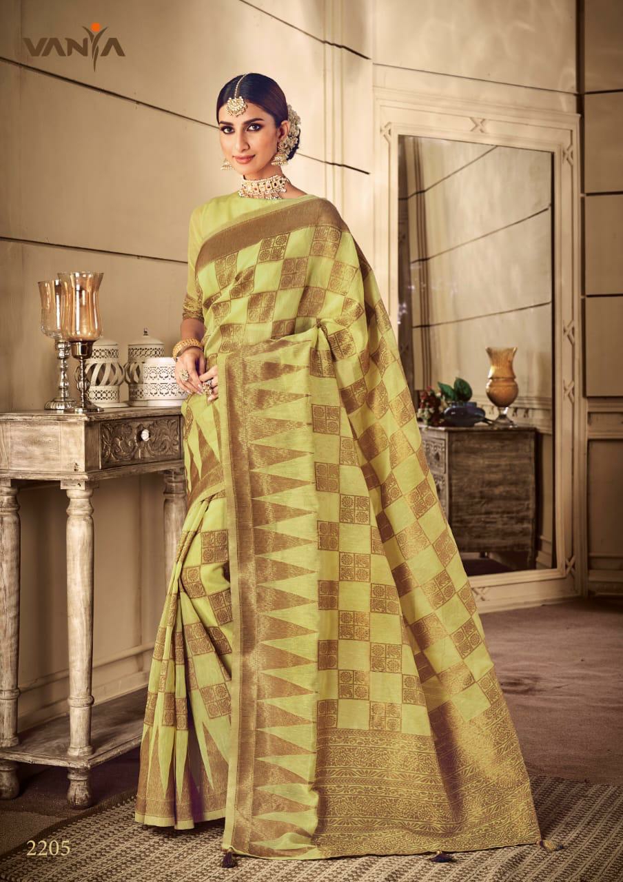 Vanya Designer Presents 2201 To 2209 Indian Traditional Wear Dola Silk Sarees Catalog Wholesaler