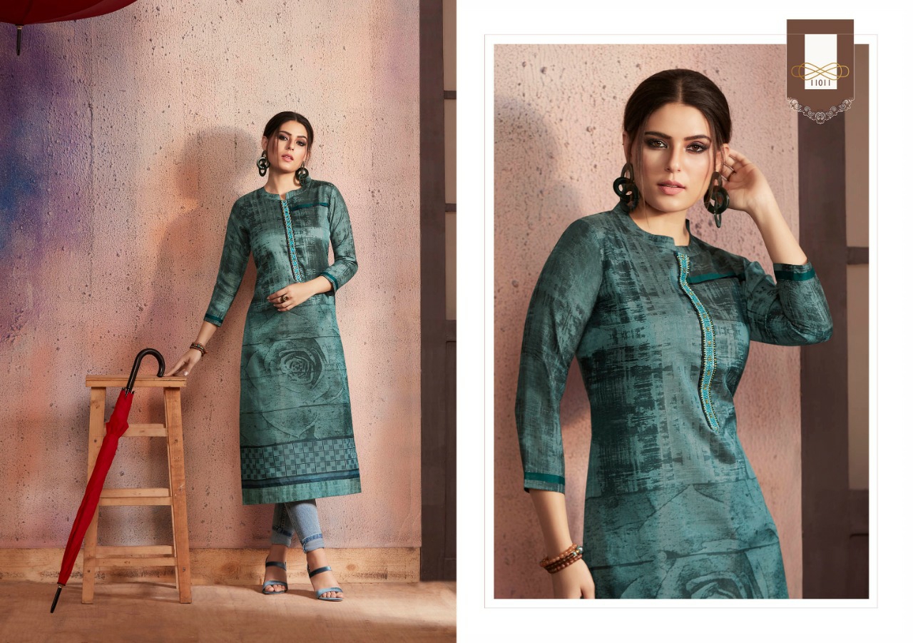 Kajree Presents Dark Fantasy Vol-6 Rangoli Georgette Digital Printed Straight Kurtis Catalog Wholesaler