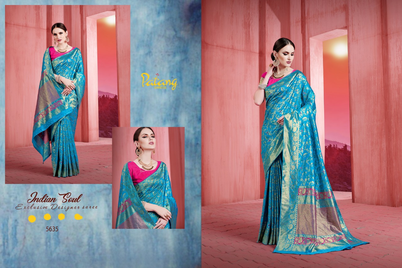 Patang Sarees Presents Kangana Silk Designer Treaditional Wear Sarees Cataloge Wholesaler