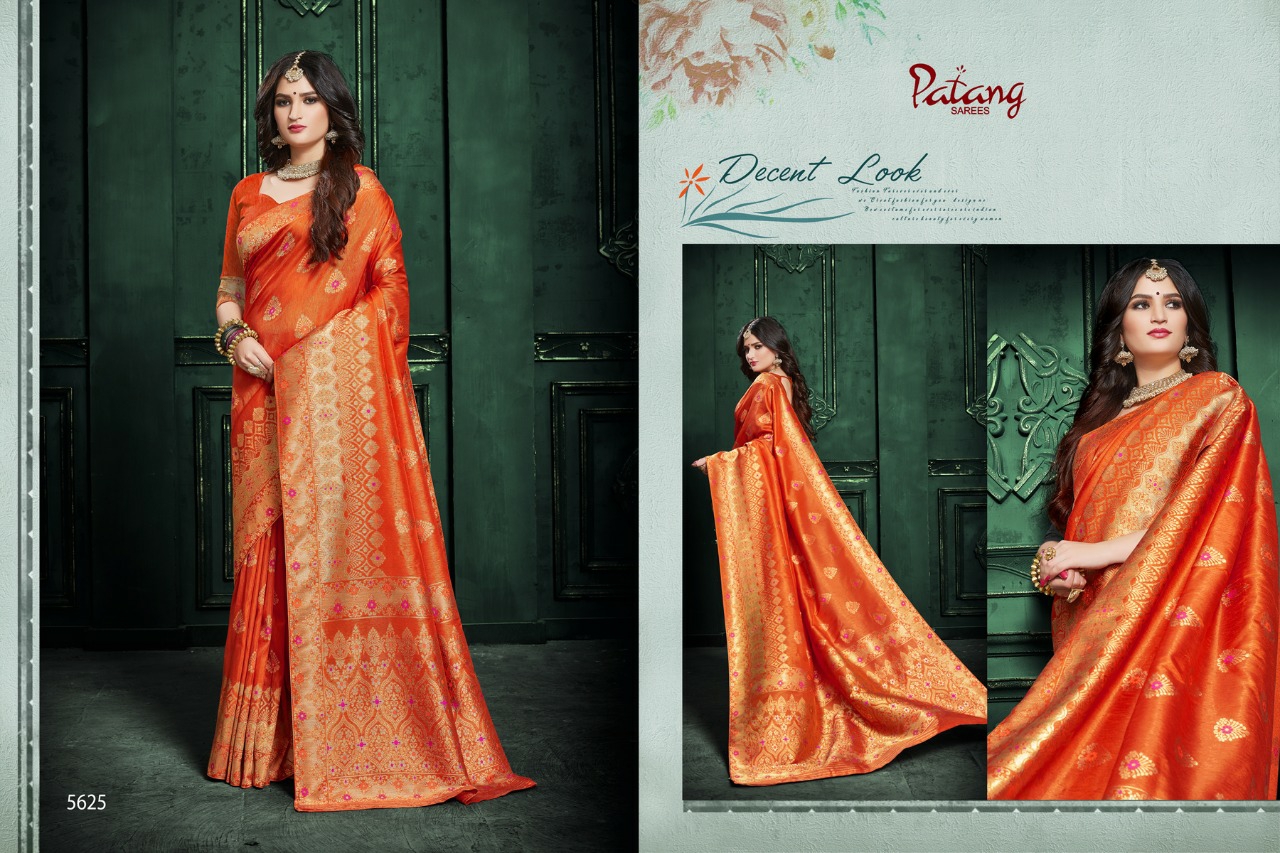 Patang Sarees Presents Lakshmi 5621 To 5628 Silk Partywear Sarees Cataloge Wholesaler