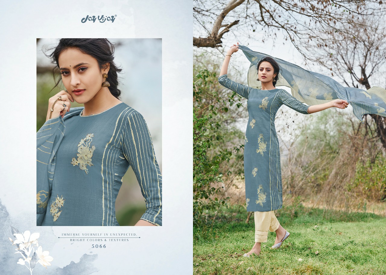 Jay Vijay Presents Runa Cotton Salwar Suite Cataloge Wholesaler