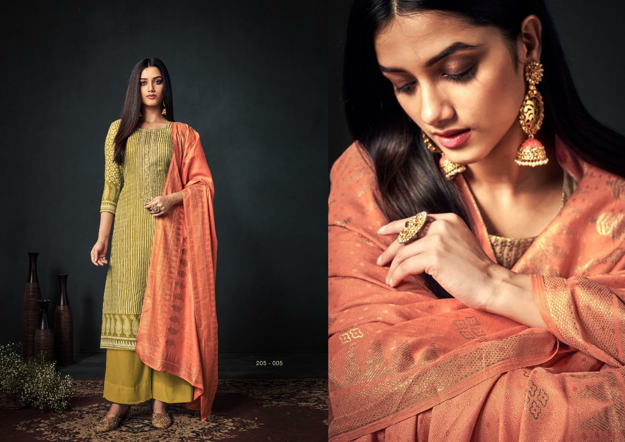 Sargam Print Presents Nigah Pure Pashmina Digital Colourfull Plazzo Style Salwar Suit Catalogue Wholesaler
