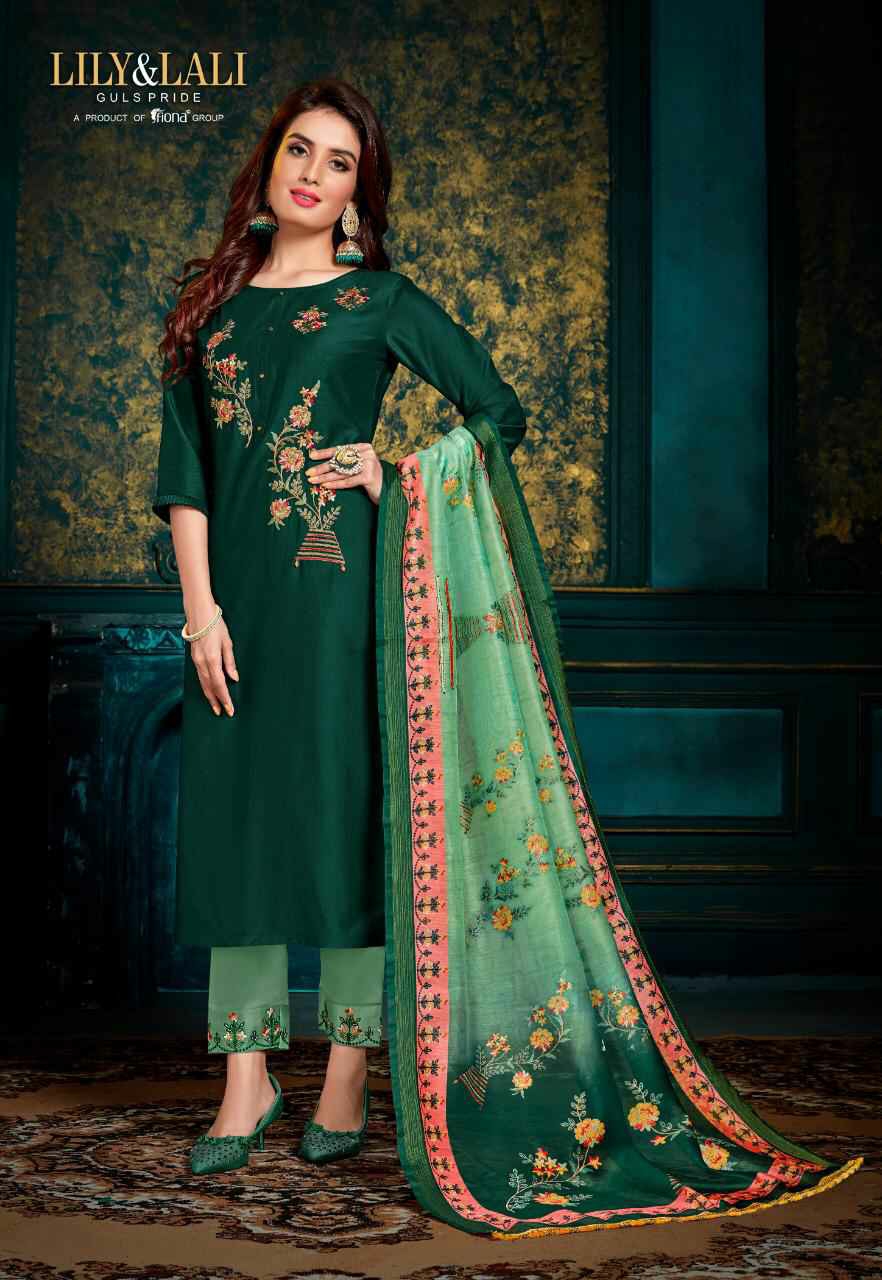 Lily And Lali Presents Monalisa 2 Designer Party Wear Kurtis With Bottom And Digital Printed Dupatta Collection At Wholesale