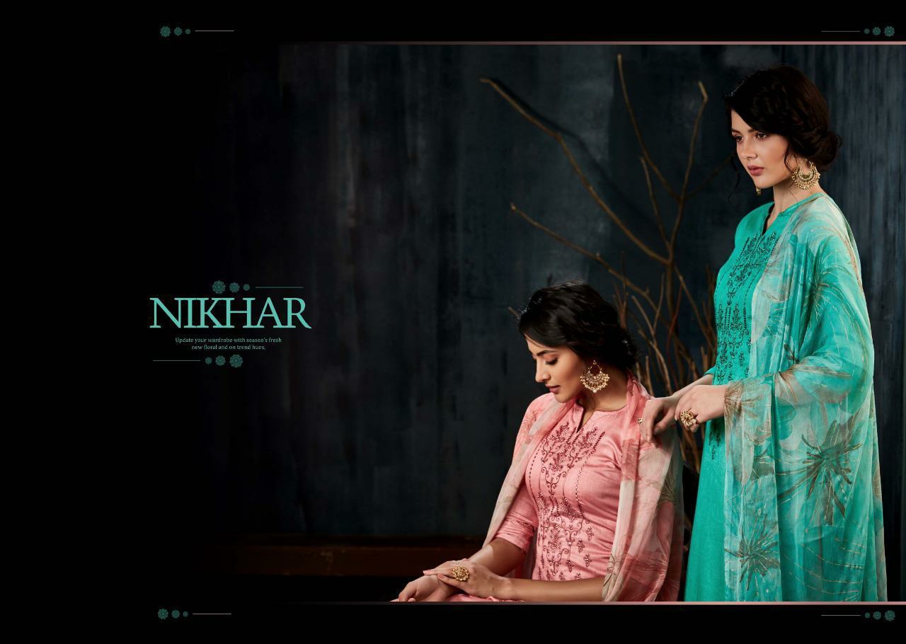 Sargam Print Presents Nikhar Pure Jam Printed Designer Salwar Suit Catalogue Wholesaler