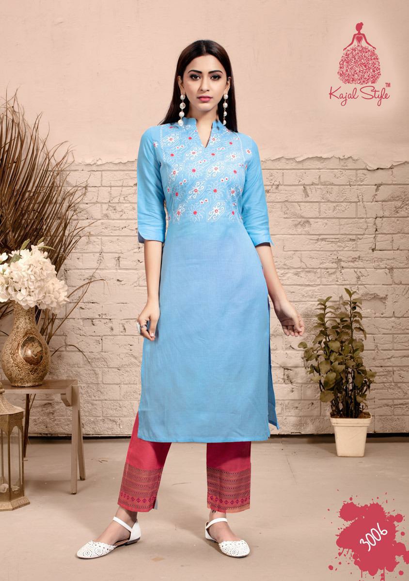 Kajal Style Presents Fashion Lable Vol-3 Fancy Designer Rayon Kurtis Catalogue Wholesaler