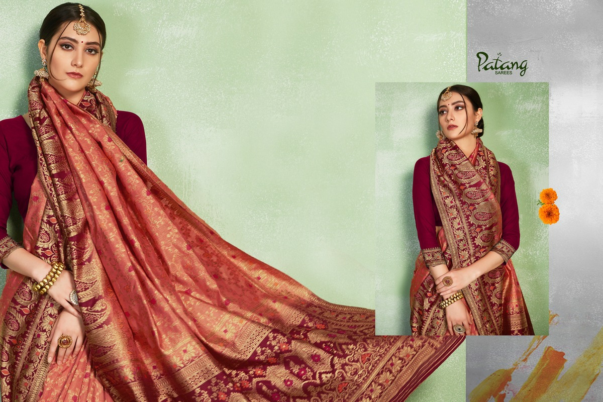 Patang Sarees Presents Silkoza Chanderi Silk Beautiful Designer Sarees Cataloge Wholesaler