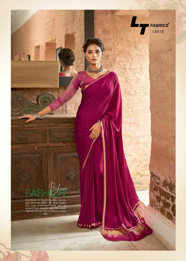 Lt Sarees Presents Nirmaya Fancy Designer Double Blouse Concept Pure Chinon Chiffon Sarees Catalogue Wholesaler And Exporters