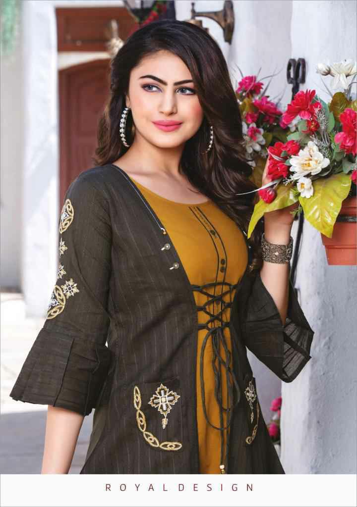 Kiana Presents Chulbuli Designer Party Wear Cotton Kurtis With Jacket Collection At Wholesale