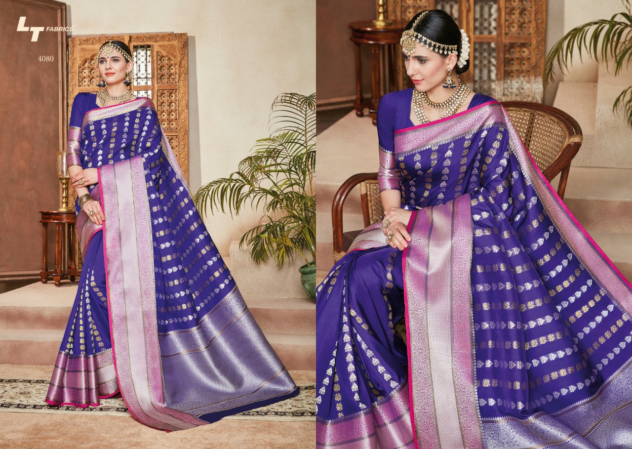 Lt Sarees Presents Shreya Traditional Wear Soft Silk Sarees Catalogue Wholesaler