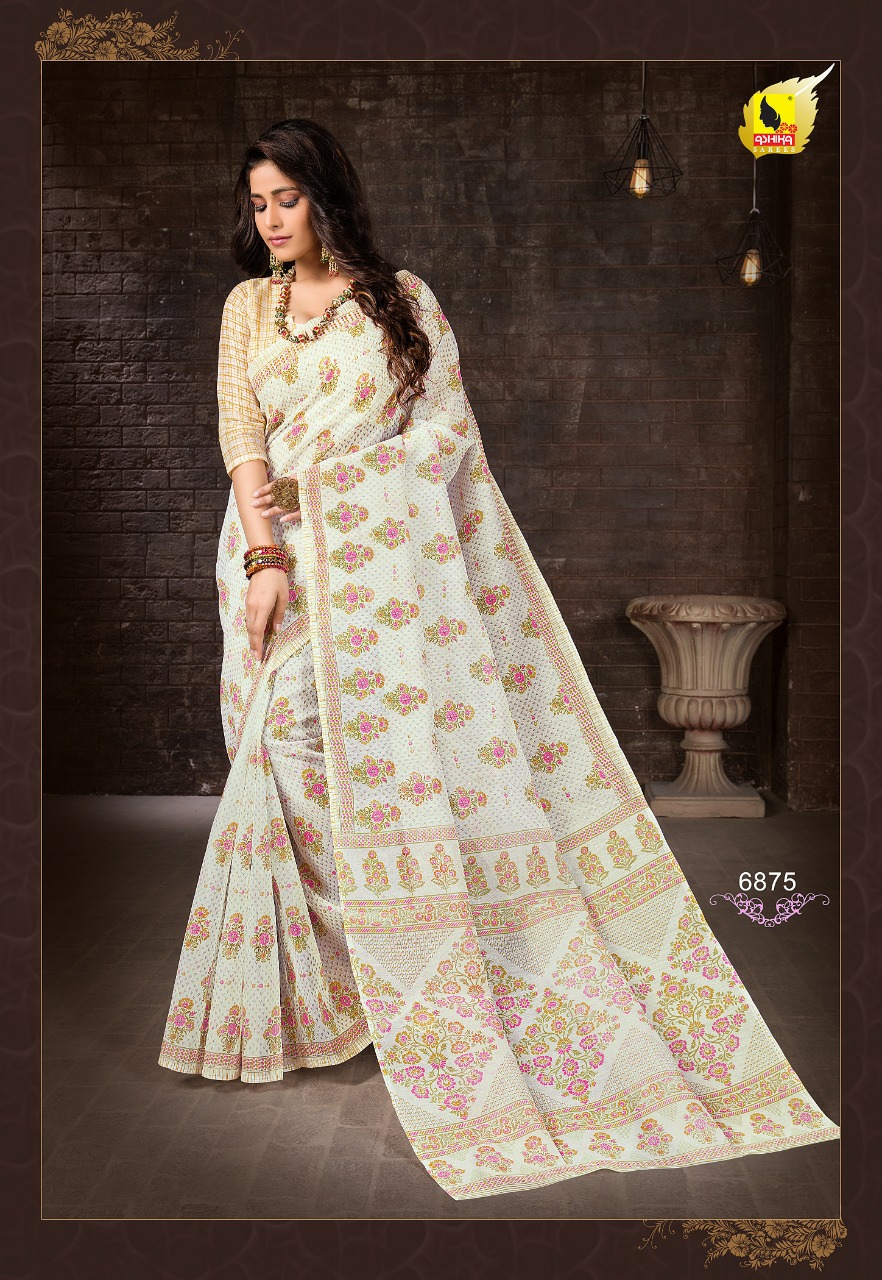 Ashika Sarees Presents Alisha Vol-8 Daily Wear Cotton Silk Sarees Catalog Wholesaler
