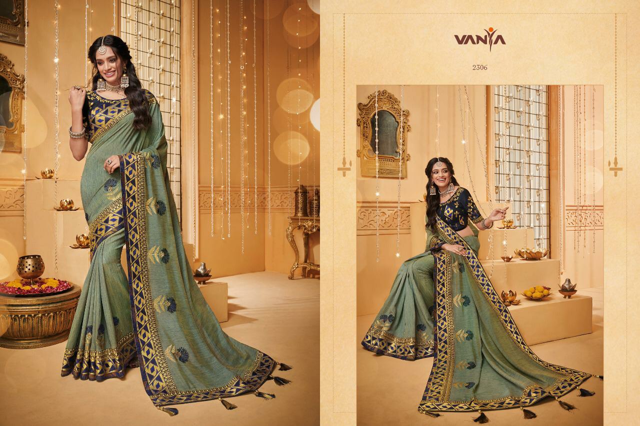 Vanya Presents Vanya Vol-13 2301 To 2316 Series Beautiful Designer Party Wear Sarees Catalog Wholesaler
