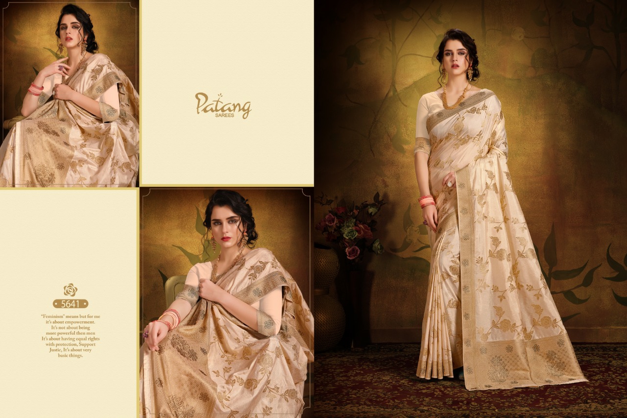 Patang Presents Diamond Silk Traditional Wear Pure Dola Silk Sarees Catalogue Wholesaler