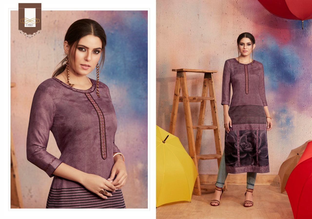 Kajree Presents Dark Fantasy Vol-6 Rangoli Georgette Digital Printed Straight Kurtis Catalog Wholesaler