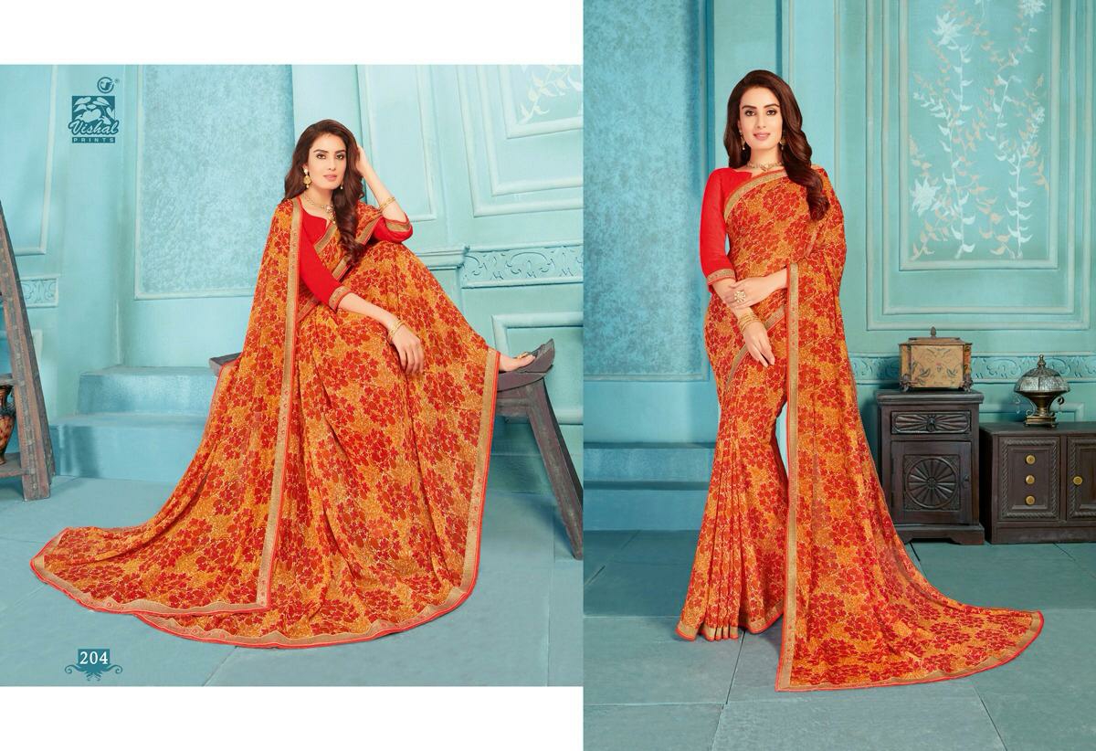 Vishal Sarees Presents Shivali Summer Wear Special Printed Sarees Catalogue Wholesaler