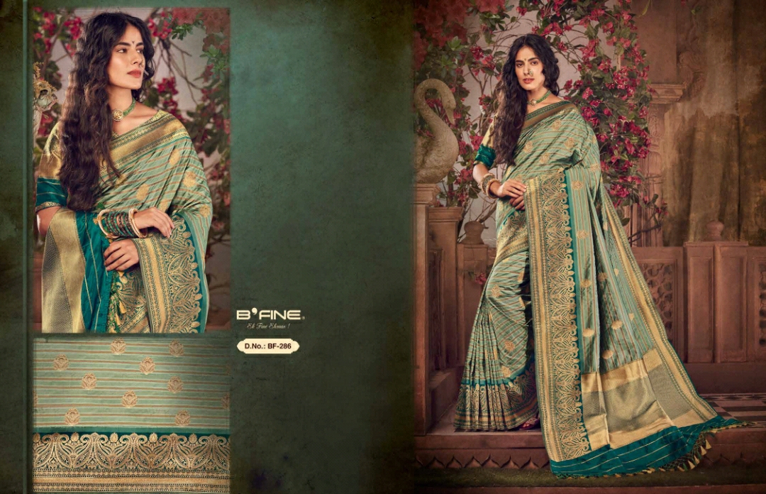 B'fine Presents Kimkhab Silk Traditional Wear Sarees Cataloge Wholesaler