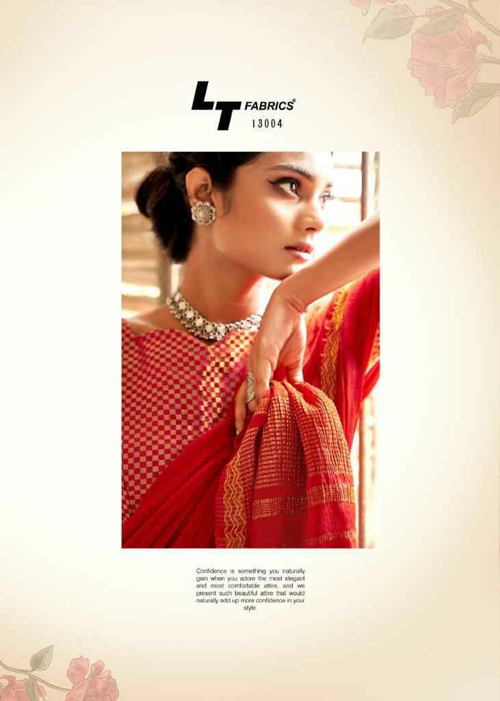 Lt Sarees Presents Nirmaya Fancy Designer Double Blouse Concept Pure Chinon Chiffon Sarees Catalogue Wholesaler And Exporters