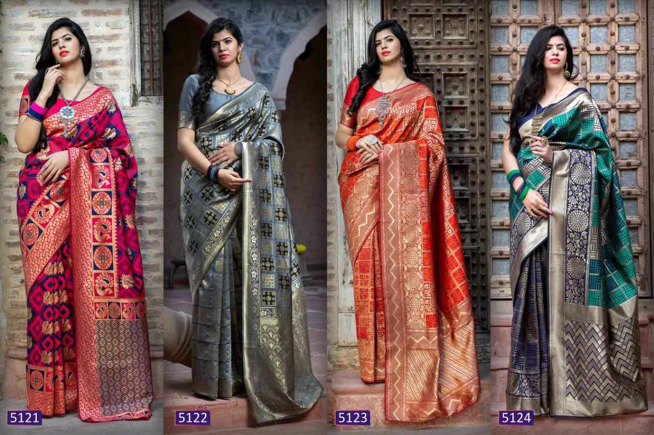 Shubh Vastra Presents Rajwadi Vol-1 Silk Exclusive Designer Sarees Cataloge Wholesaler