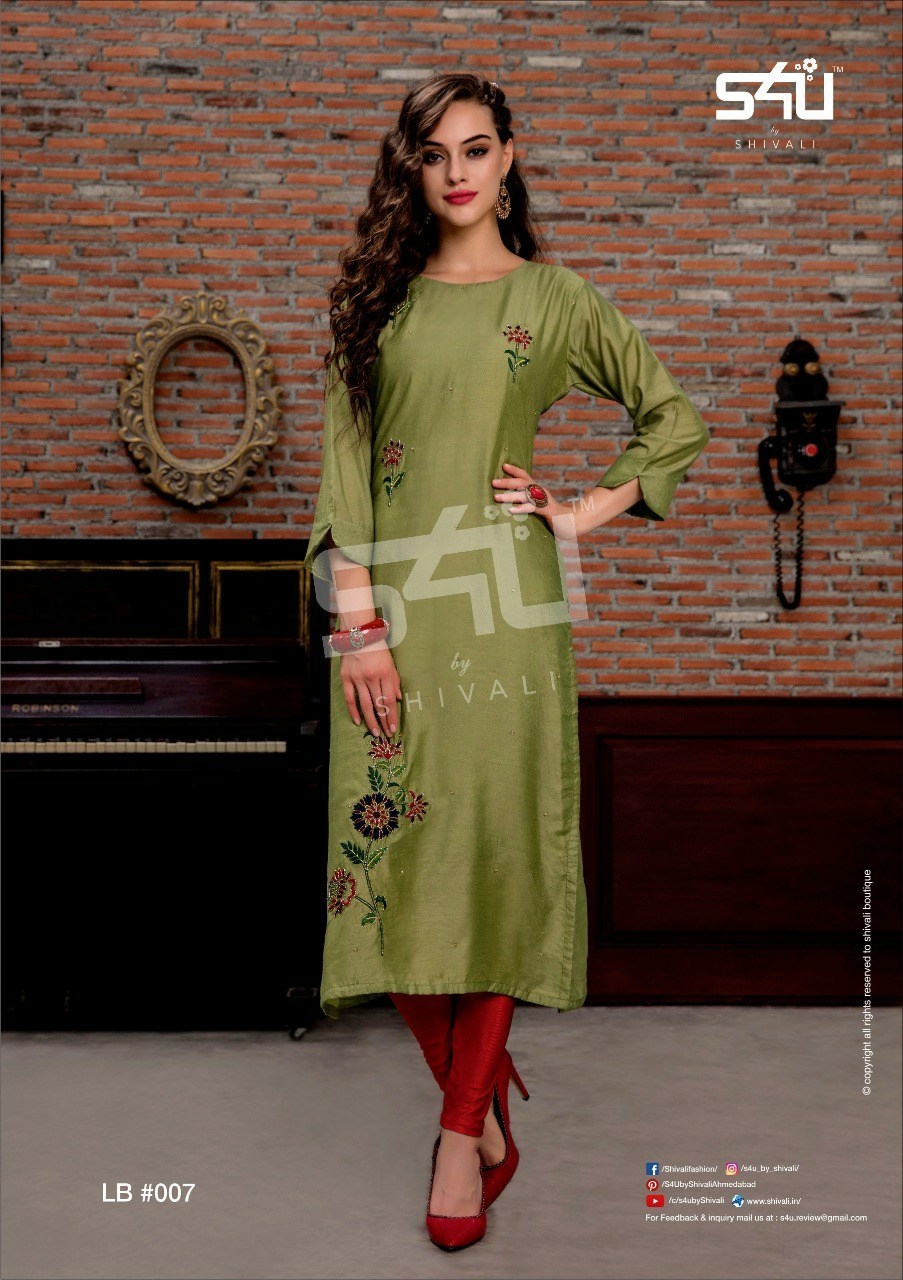 S4u Presents Shivali La Bella Party Wear Muslin Colorful Long Kurtis Catalog Wholesaler