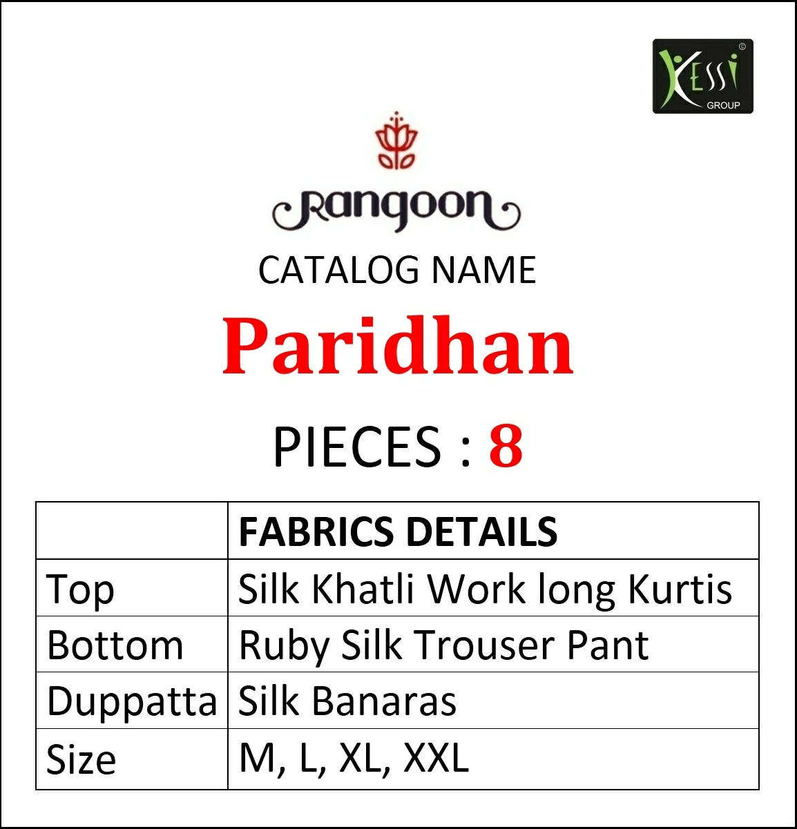 Rangoon Presents Paridhan Exclusive Collection Of Silk Khatli Work Straight Salwar Suit Readymade Catalogue Wholesaler