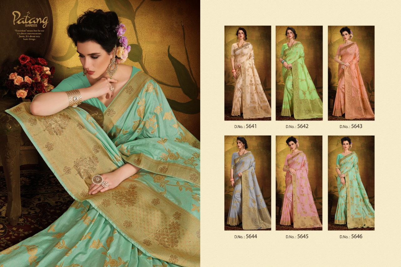 Patang Presents Diamond Silk Traditional Wear Pure Dola Silk Sarees Catalogue Wholesaler